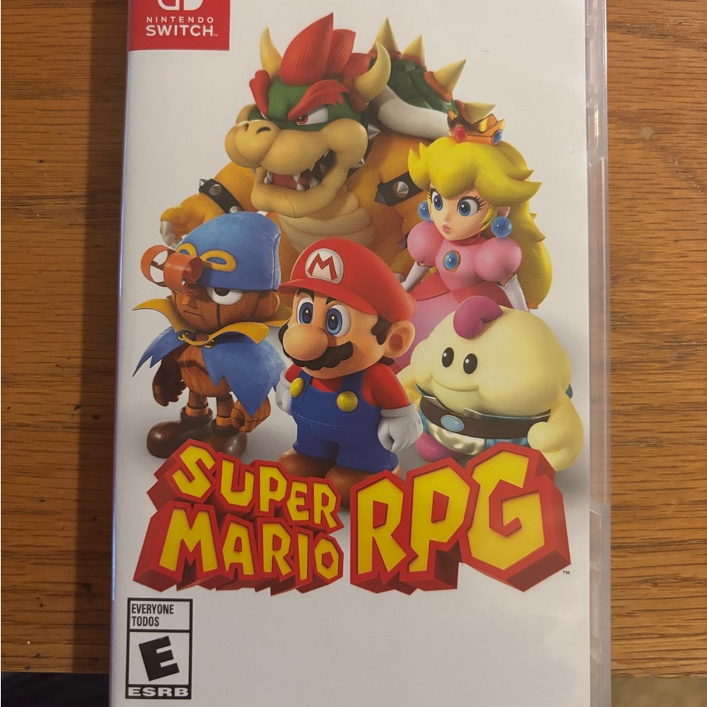 Nintendo Switch Super Mario RPG with Red and Yellow Accents